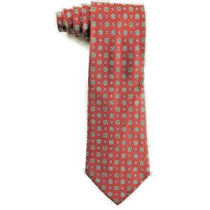 Club Fellow NWOT Red Geometric Design Silk T550